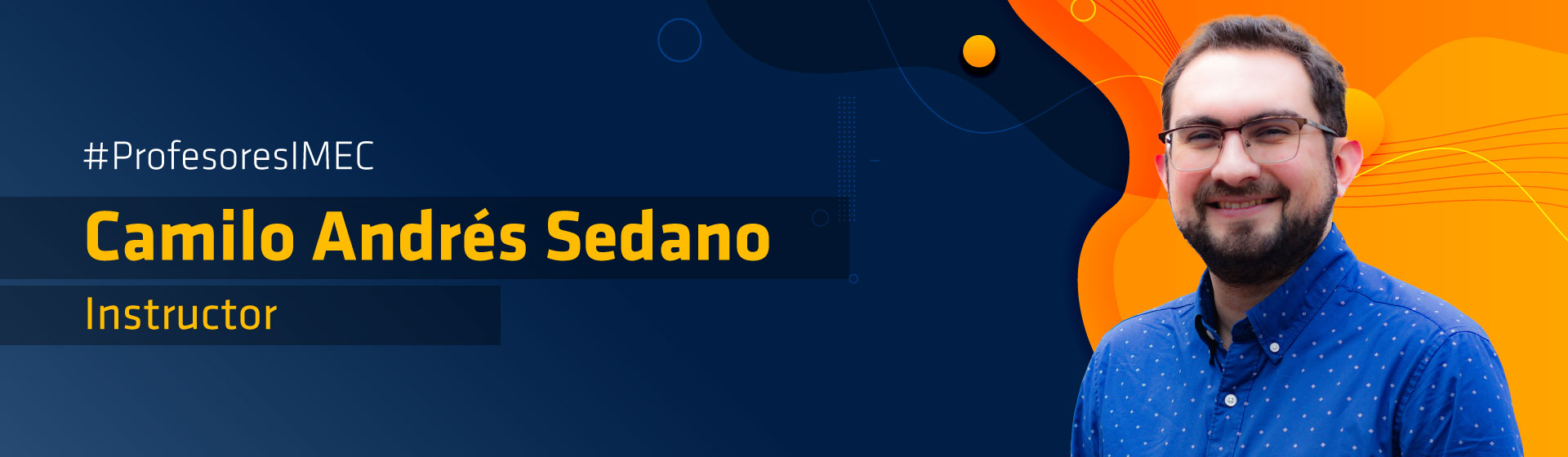Camilo Andrés Sedano, instructor en el Departamento de Ingeniería Mecánica