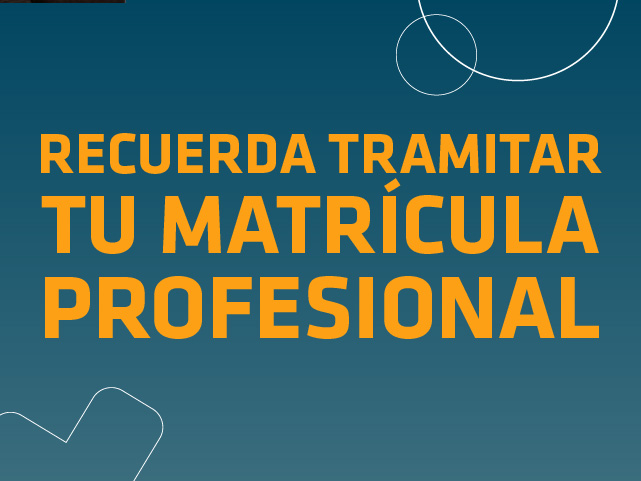 Trámite matrícula profesional