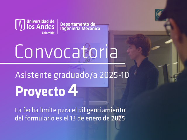 Convocatoria asistencia graduada Ingeniería Mecánica